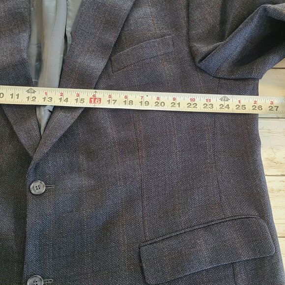 Breitling Stuttgart Carl Gross Mens Wool Blazer Jacket Blue See Measurements - Picture 5 of 14